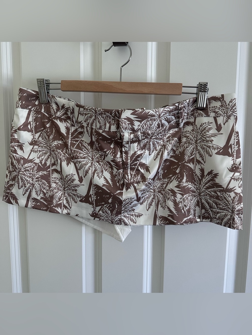 Lioness Chocolate Palm Print Shorts - Brown & White